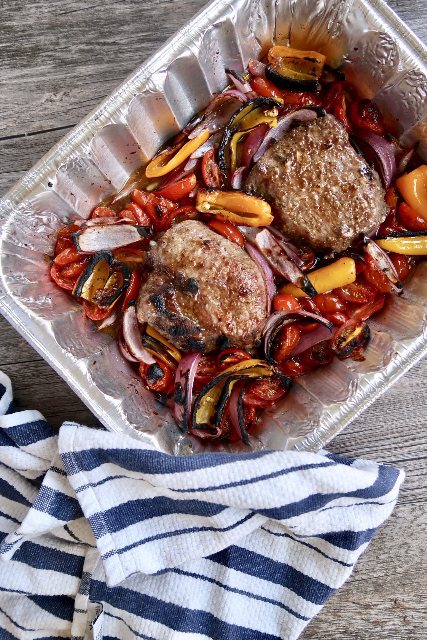 Balsamic Oven Baked Steak (Sheet Pan Dinner) - A Spicy Perspective